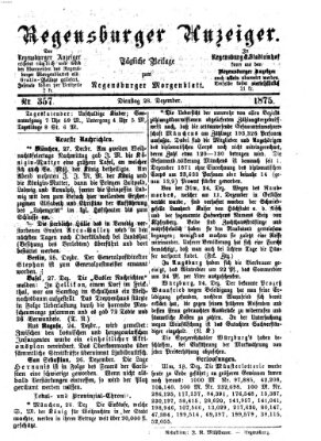 Regensburger Anzeiger Dienstag 28. Dezember 1875