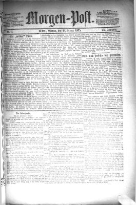 Morgenpost Montag 11. Januar 1875