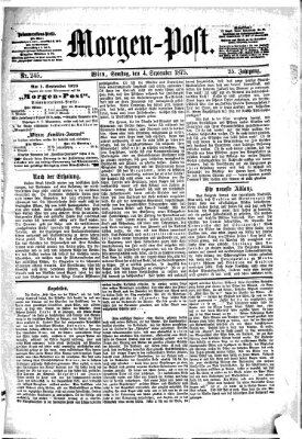 Morgenpost Samstag 4. September 1875