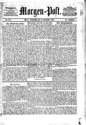 Morgenpost Donnerstag 16. September 1875