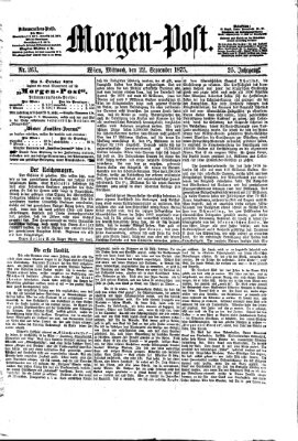 Morgenpost Mittwoch 22. September 1875