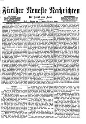 Fürther neueste Nachrichten für Stadt und Land (Fürther Abendzeitung) Dienstag 12. Januar 1875