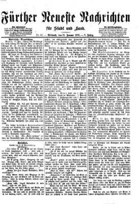 Fürther neueste Nachrichten für Stadt und Land (Fürther Abendzeitung) Mittwoch 13. Januar 1875