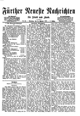 Fürther neueste Nachrichten für Stadt und Land (Fürther Abendzeitung) Sonntag 24. Januar 1875