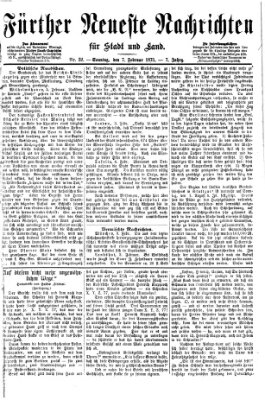 Fürther neueste Nachrichten für Stadt und Land (Fürther Abendzeitung) Sonntag 7. Februar 1875