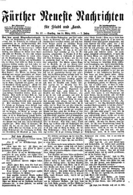 Fürther neueste Nachrichten für Stadt und Land (Fürther Abendzeitung) Samstag 20. März 1875