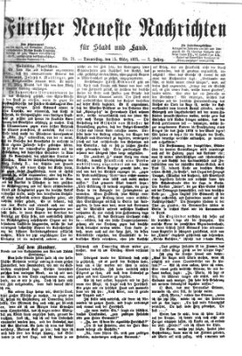 Fürther neueste Nachrichten für Stadt und Land (Fürther Abendzeitung) Donnerstag 25. März 1875