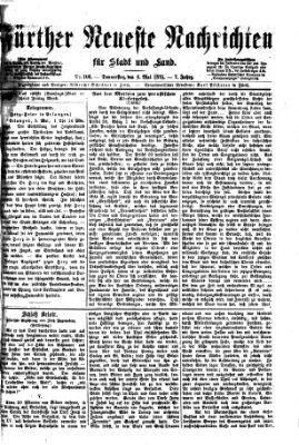 Fürther neueste Nachrichten für Stadt und Land (Fürther Abendzeitung) Donnerstag 6. Mai 1875