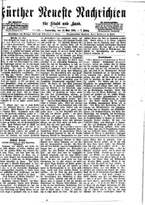 Fürther neueste Nachrichten für Stadt und Land (Fürther Abendzeitung) Donnerstag 13. Mai 1875