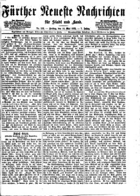 Fürther neueste Nachrichten für Stadt und Land (Fürther Abendzeitung) Freitag 14. Mai 1875