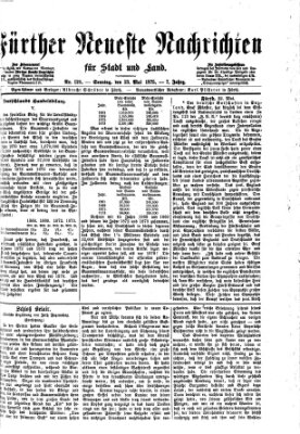 Fürther neueste Nachrichten für Stadt und Land (Fürther Abendzeitung) Sonntag 23. Mai 1875