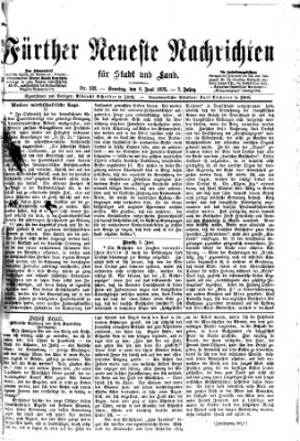 Fürther neueste Nachrichten für Stadt und Land (Fürther Abendzeitung) Sonntag 6. Juni 1875