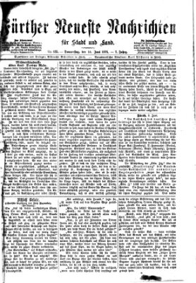 Fürther neueste Nachrichten für Stadt und Land (Fürther Abendzeitung) Donnerstag 10. Juni 1875