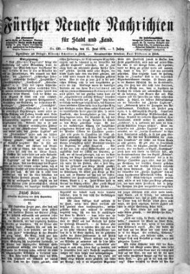 Fürther neueste Nachrichten für Stadt und Land (Fürther Abendzeitung) Dienstag 15. Juni 1875