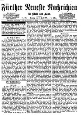 Fürther neueste Nachrichten für Stadt und Land (Fürther Abendzeitung) Samstag 10. Juli 1875