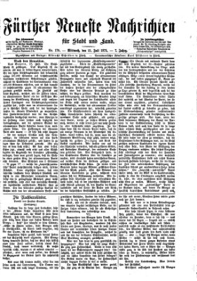 Fürther neueste Nachrichten für Stadt und Land (Fürther Abendzeitung) Mittwoch 21. Juli 1875