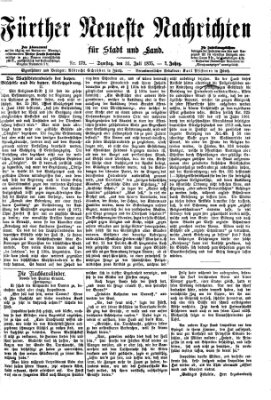 Fürther neueste Nachrichten für Stadt und Land (Fürther Abendzeitung) Samstag 31. Juli 1875