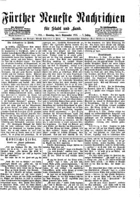 Fürther neueste Nachrichten für Stadt und Land (Fürther Abendzeitung) Sonntag 5. September 1875