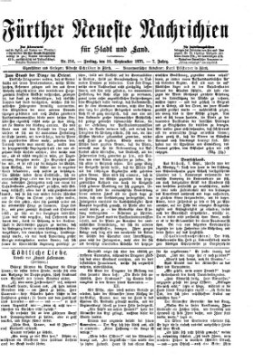 Fürther neueste Nachrichten für Stadt und Land (Fürther Abendzeitung) Freitag 10. September 1875