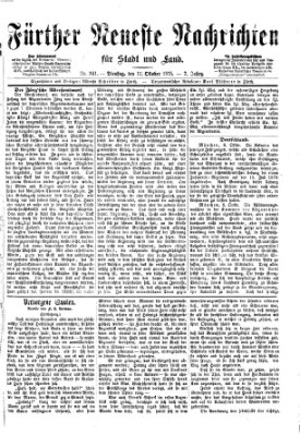 Fürther neueste Nachrichten für Stadt und Land (Fürther Abendzeitung) Dienstag 12. Oktober 1875