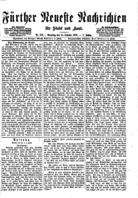 Fürther neueste Nachrichten für Stadt und Land (Fürther Abendzeitung) Sonntag 24. Oktober 1875