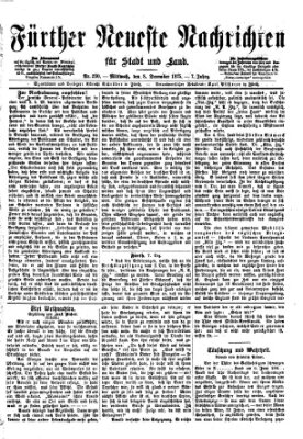 Fürther neueste Nachrichten für Stadt und Land (Fürther Abendzeitung) Mittwoch 8. Dezember 1875