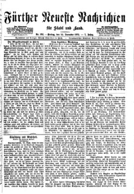 Fürther neueste Nachrichten für Stadt und Land (Fürther Abendzeitung) Freitag 10. Dezember 1875