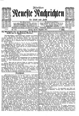 Fürther neueste Nachrichten für Stadt und Land (Fürther Abendzeitung) Freitag 31. Dezember 1875