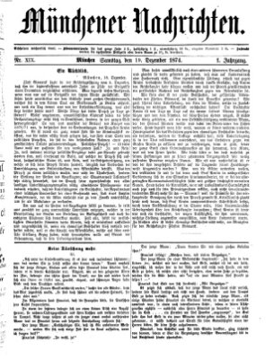 Münchener Nachrichten Samstag 19. Dezember 1874