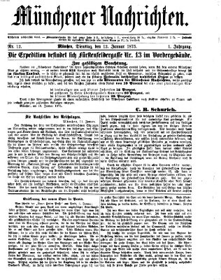 Münchener Nachrichten Dienstag 12. Januar 1875