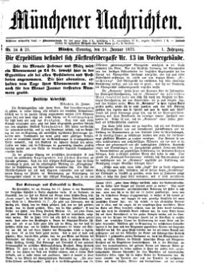 Münchener Nachrichten Sonntag 24. Januar 1875