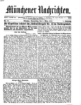 Münchener Nachrichten Donnerstag 4. März 1875