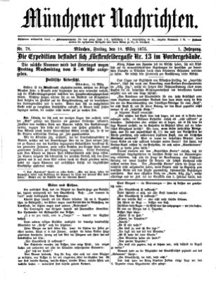 Münchener Nachrichten Freitag 19. März 1875