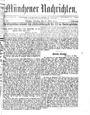 Münchener Nachrichten Dienstag 30. März 1875