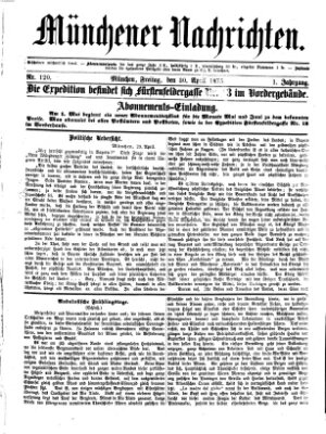 Münchener Nachrichten Freitag 30. April 1875