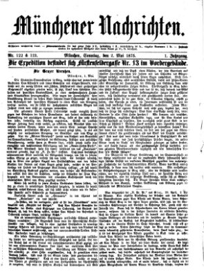 Münchener Nachrichten Sonntag 2. Mai 1875