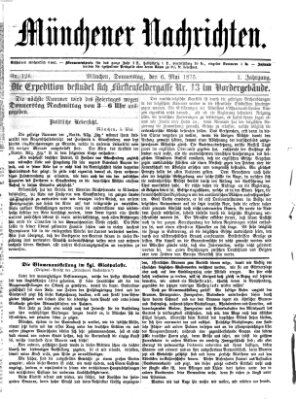 Münchener Nachrichten Donnerstag 6. Mai 1875