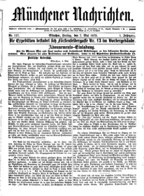 Münchener Nachrichten Freitag 7. Mai 1875