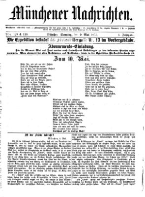 Münchener Nachrichten Sonntag 9. Mai 1875