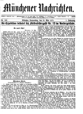 Münchener Nachrichten Donnerstag 20. Mai 1875