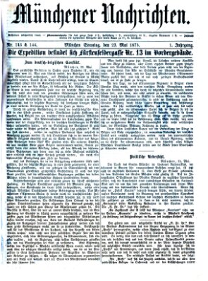 Münchener Nachrichten Sonntag 23. Mai 1875