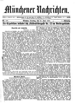 Münchener Nachrichten Dienstag 15. Juni 1875