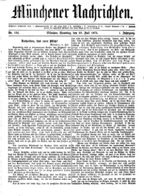 Münchener Nachrichten Samstag 10. Juli 1875