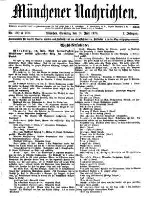 Münchener Nachrichten Sonntag 18. Juli 1875