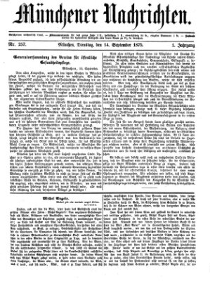 Münchener Nachrichten Dienstag 14. September 1875