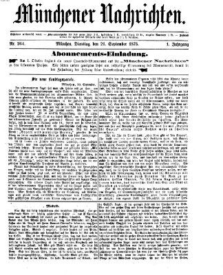 Münchener Nachrichten Dienstag 21. September 1875