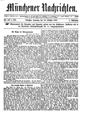 Münchener Nachrichten Sonntag 24. Oktober 1875