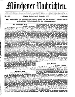 Münchener Nachrichten Freitag 5. November 1875