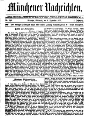 Münchener Nachrichten Mittwoch 8. Dezember 1875