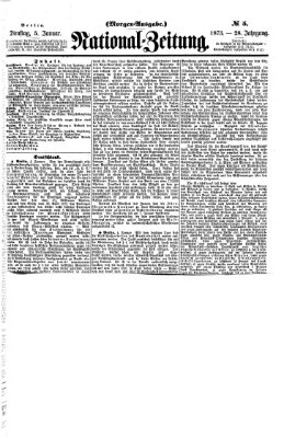 Nationalzeitung Dienstag 5. Januar 1875